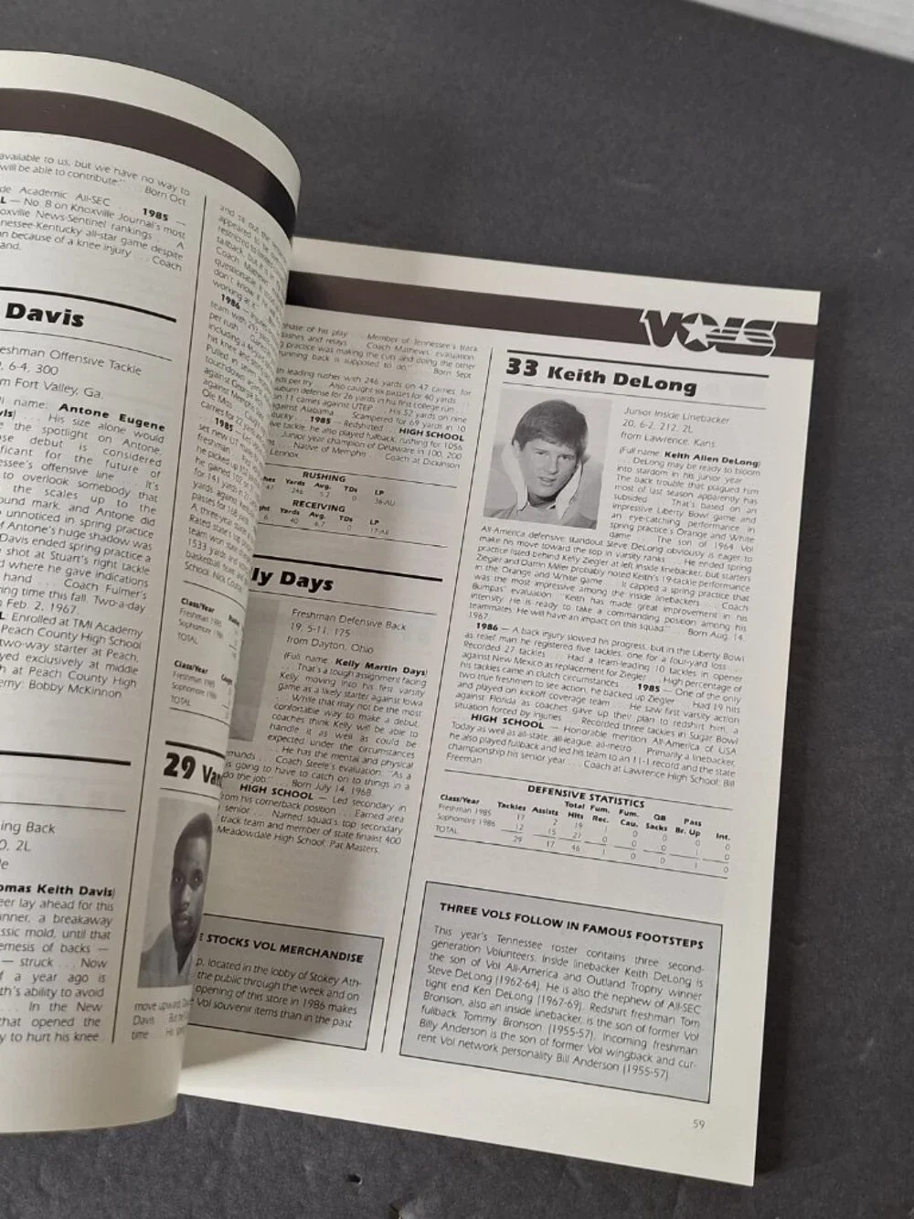 1987 University of Tennessee Volunteers Football Media Guide/Program - Picture 6 of 12